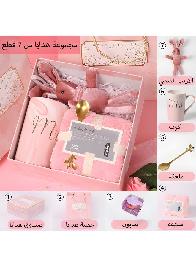 Kawkab Gifts Basket for Women -Valentine's Day,Birthday Gift Box Set Contains 7 Items Inspirational Gift,Relaxing Spa Care Package for Women Friendship,Friend Gifts for Women - Image 3
